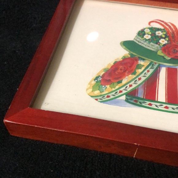 Red hat ladies picture frame hat with hat box shoes heels picture 5x7 - Picture 2 of 10